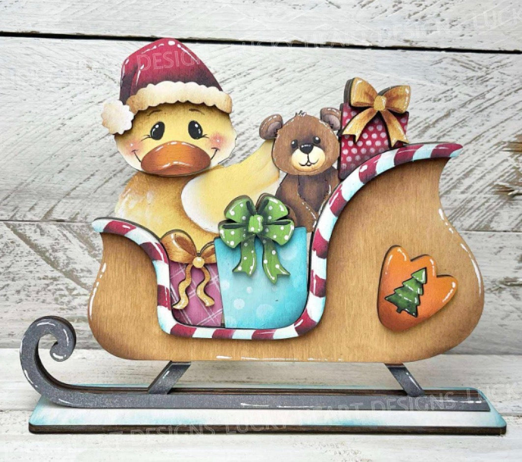 DUCK CHRISTMAS SLEIGH