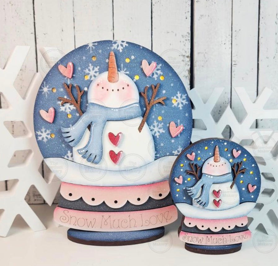 FEEL THE LOVE SNOWMAN SNOW GLOBE
