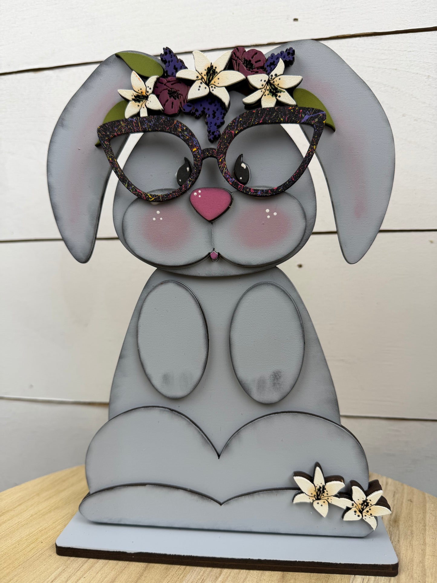 SPRING BUNNY WITH GLASSES