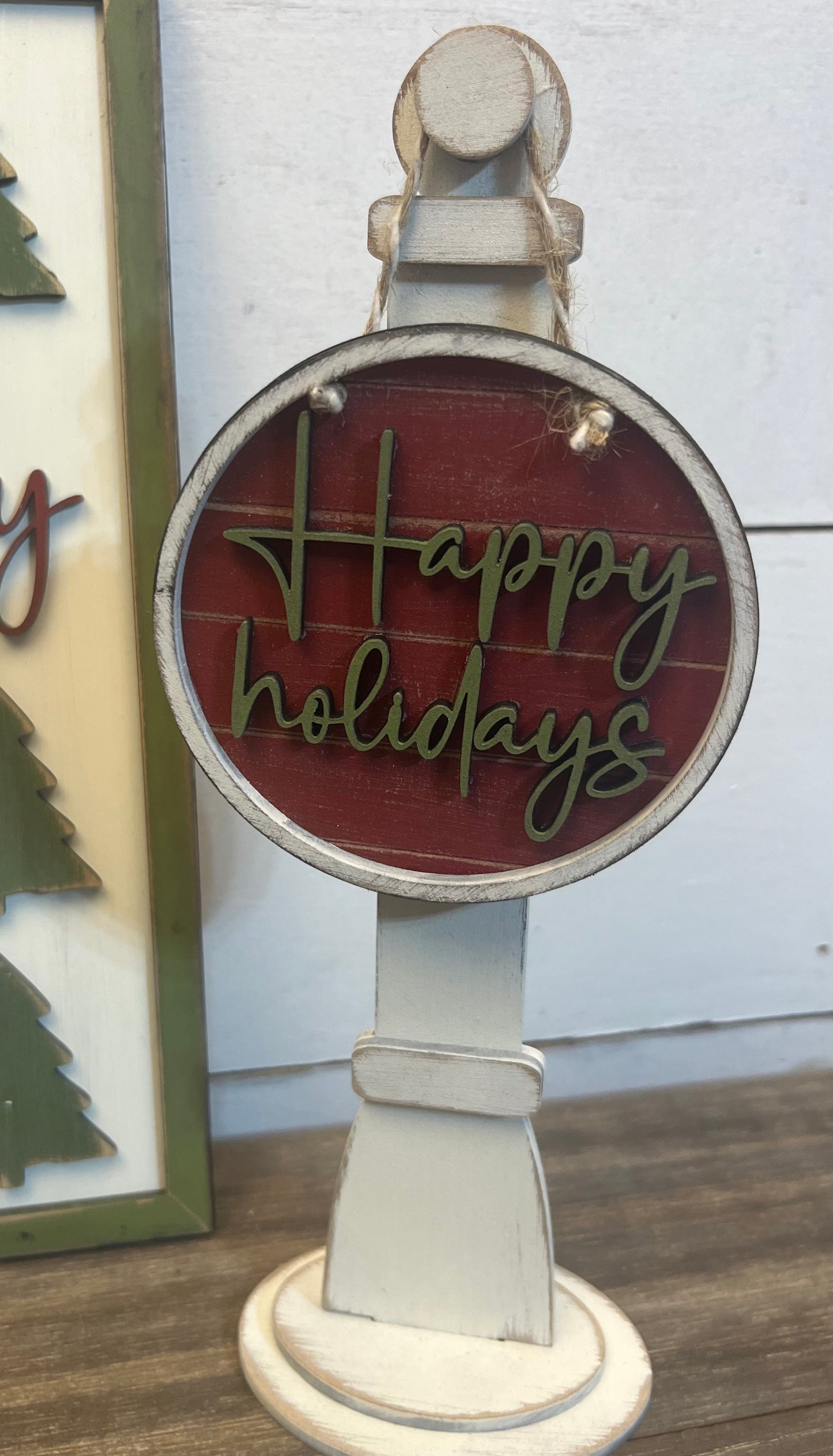 REVERSIBLE THANKSGIVING AND CHRISTMAS SIGNS