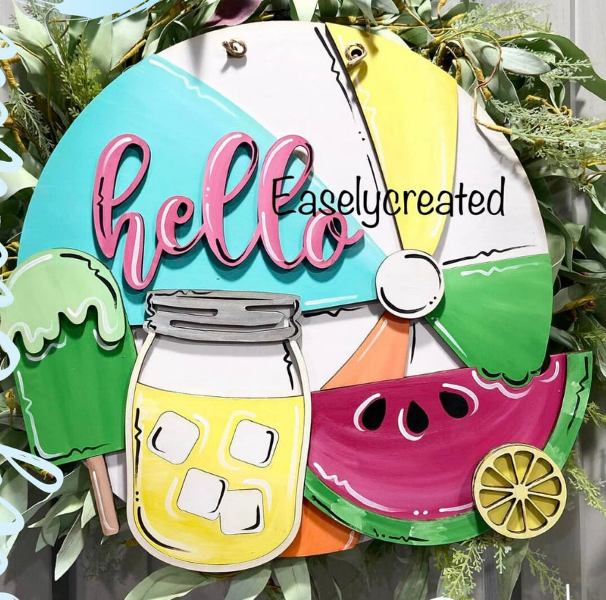 SUMMER BEACHBALL DOOR HANGER