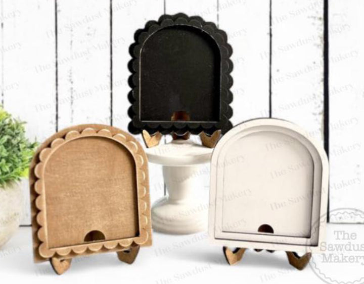 ARCHED SIGN FRAMES AND INSERTS INTERCHANGEABLE