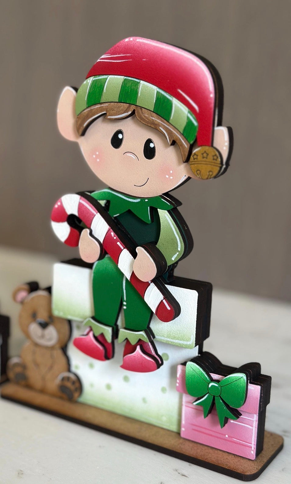 BENCH SHELF, SANTA CHAIR AND WITCH CHAIR W/ HANGING SITTERS