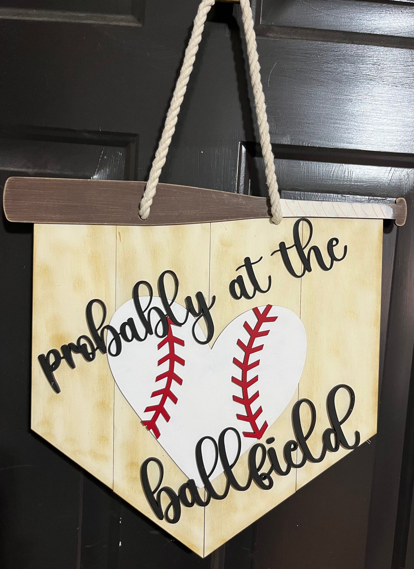 BASEBALL/SOFTBALL DOOR HANGER