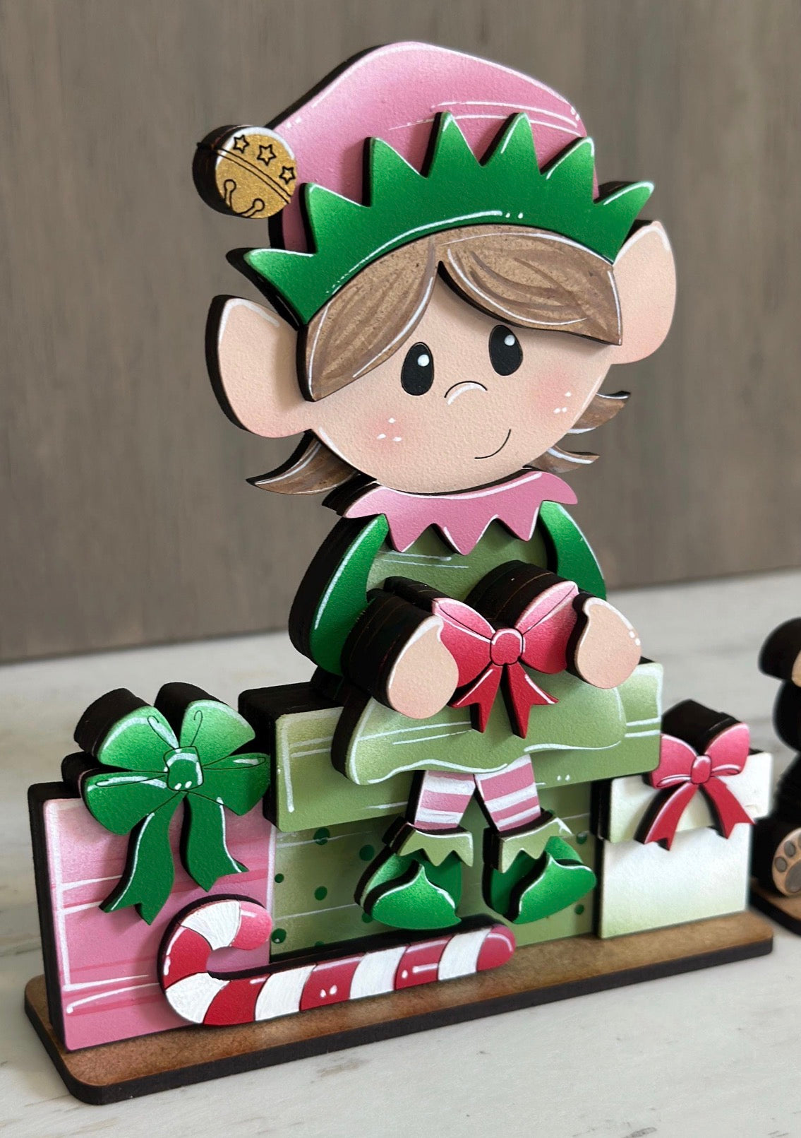 BENCH SHELF, SANTA CHAIR AND WITCH CHAIR W/ HANGING SITTERS