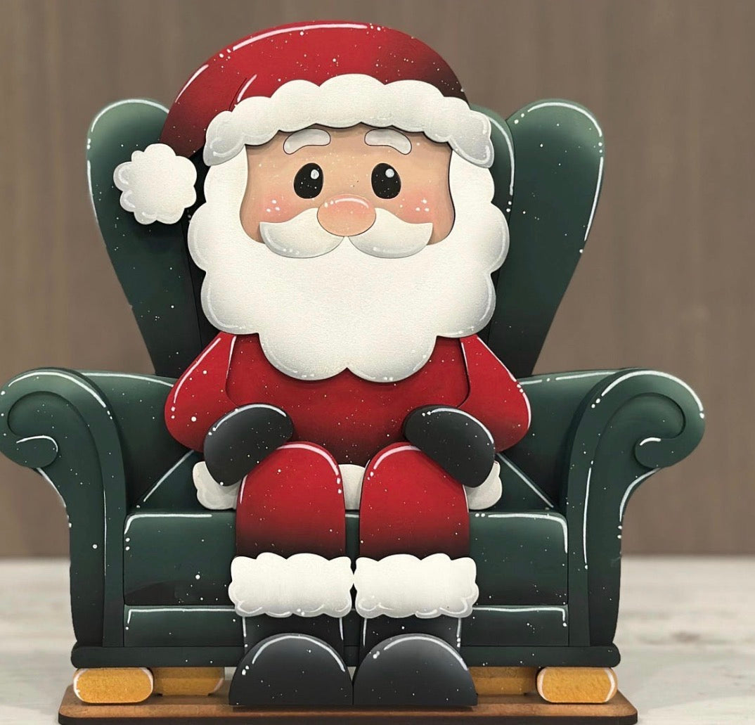 BENCH SHELF, SANTA CHAIR AND WITCH CHAIR W/ HANGING SITTERS