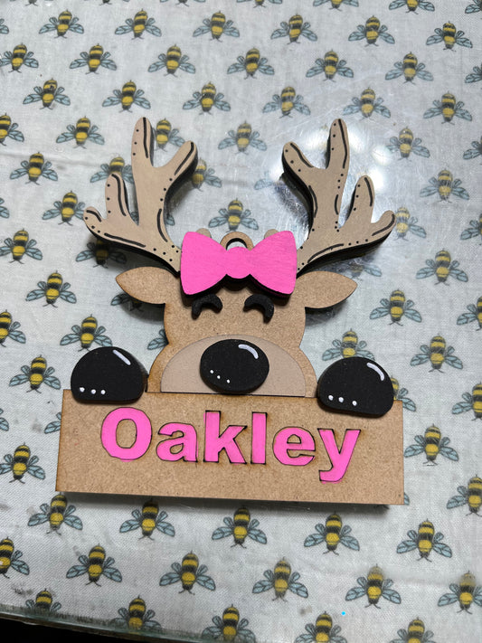 Reindeer Personalized Ornament