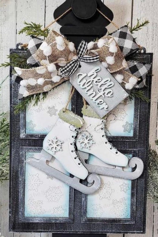 HELLO WINTER WINDOW HANGER