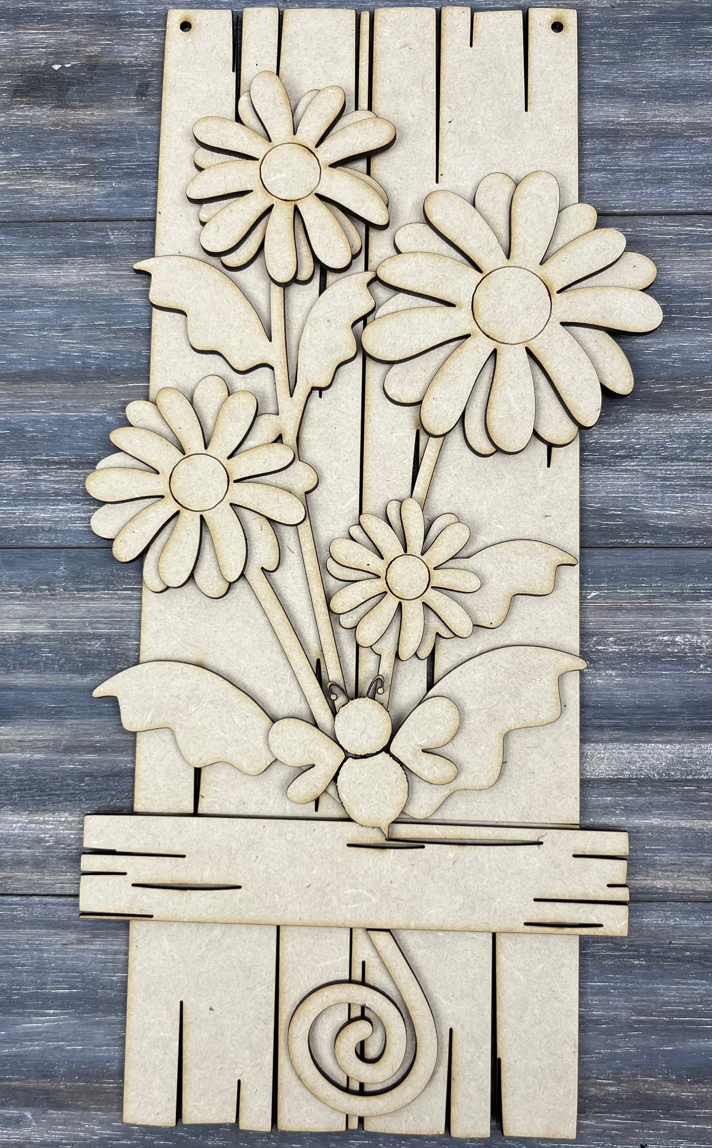 Daisy Bouquet Plank Leaner