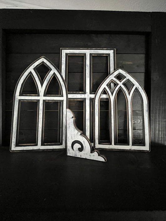 Vintage window and corbel