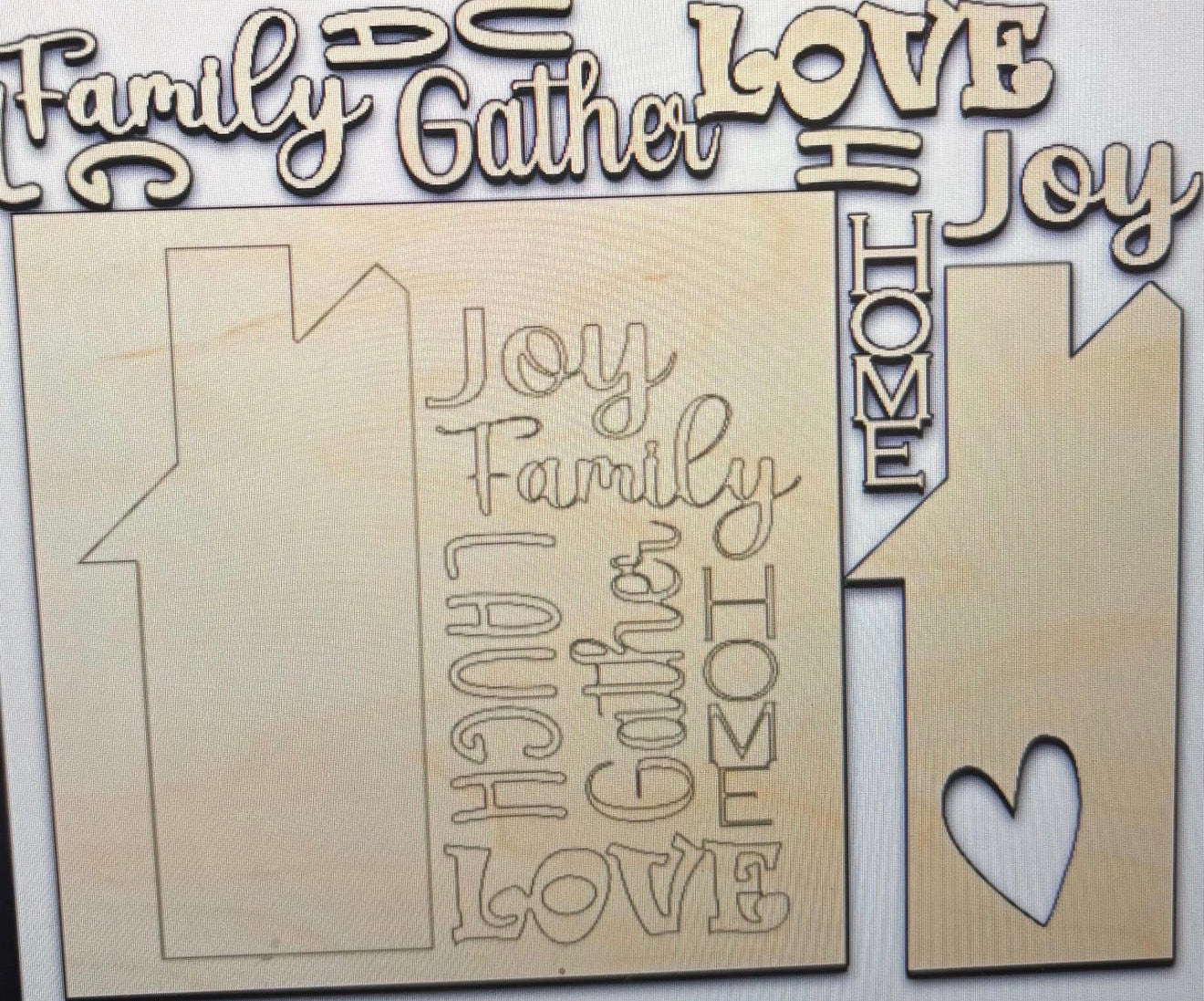 WORD ART INTERCHANGEABLE SIGN