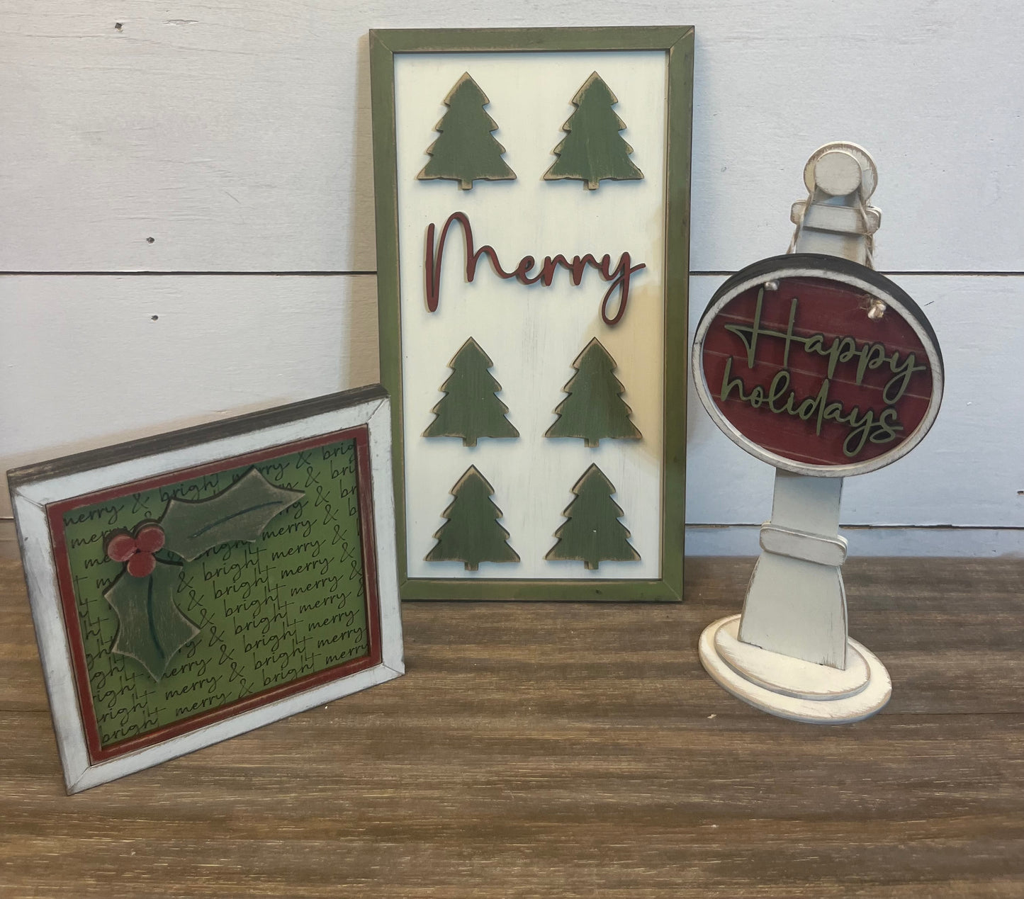 REVERSIBLE THANKSGIVING AND CHRISTMAS SIGNS