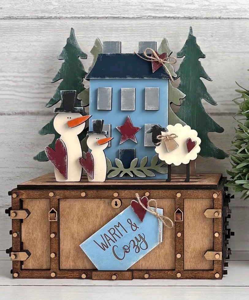 FARMHOUSE CRATE W/ INTERCHANGEABLE INSERTS
