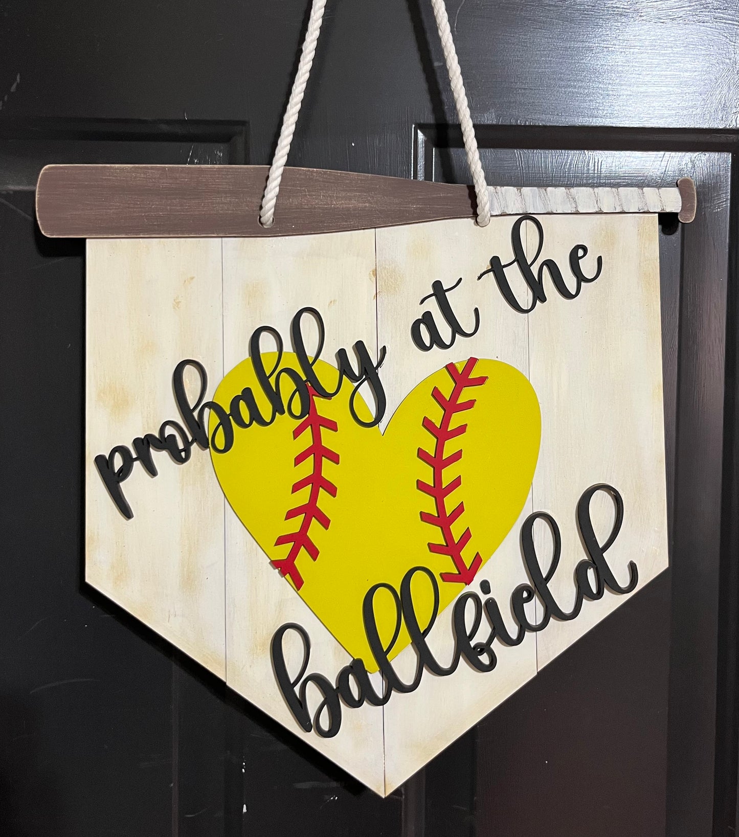 BASEBALL/SOFTBALL DOOR HANGER