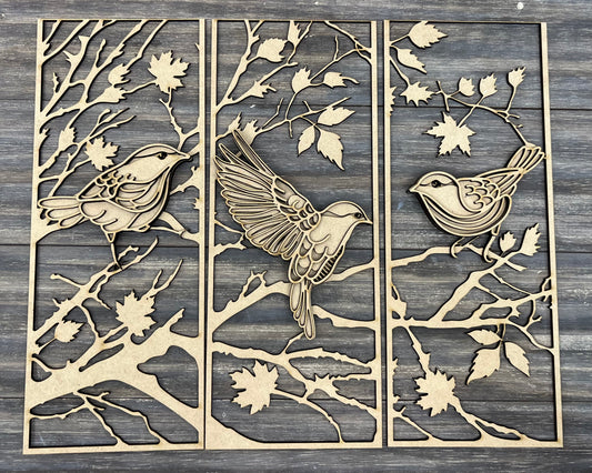 3-D BIRD PLAQUES