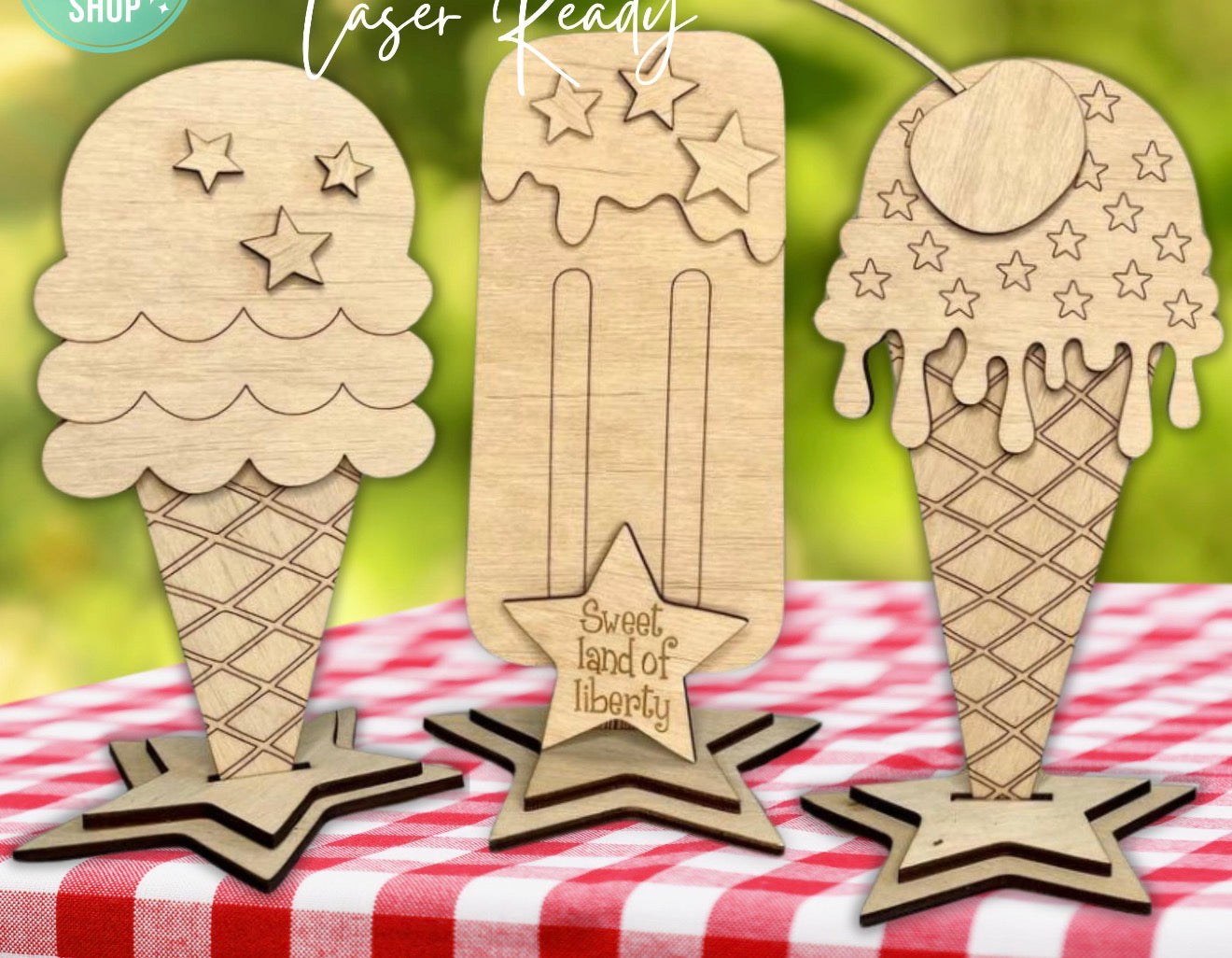 PATRIOTIC POPSICLE AND ICE CREAM