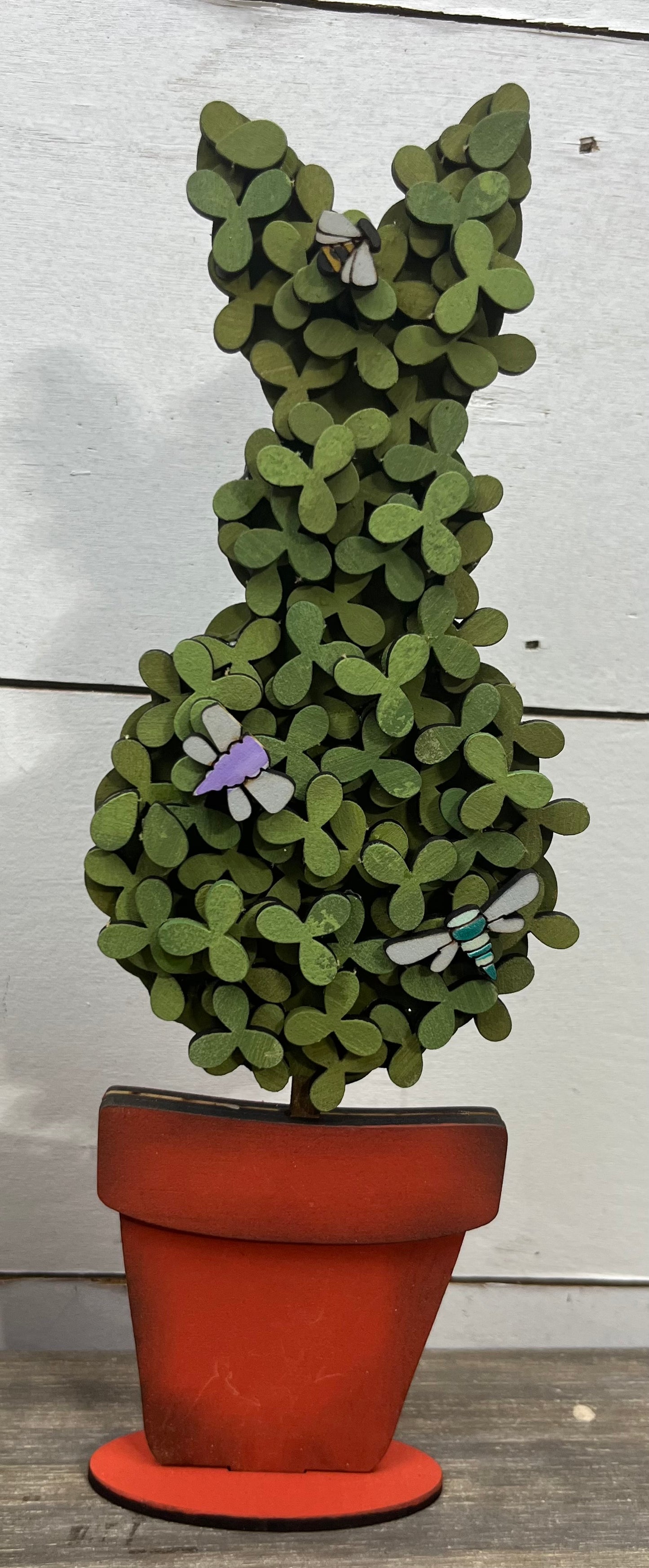 Spring Egg and Bunny Topiary Shelf Sitters