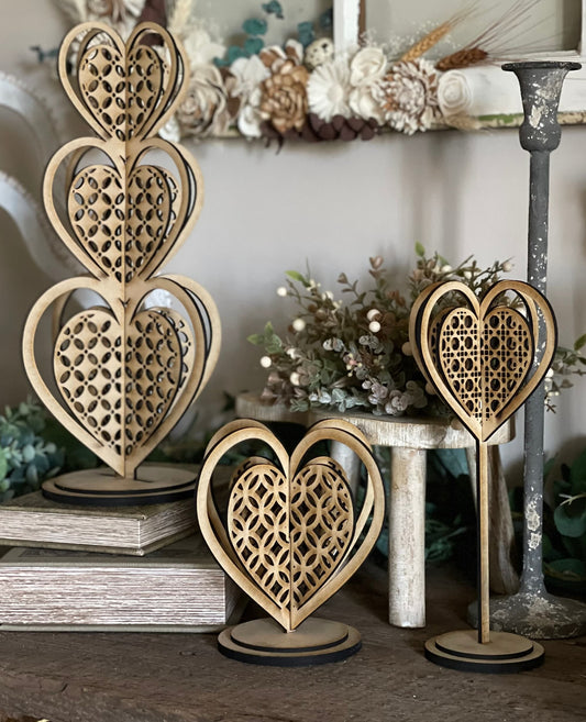 Rattan Farmhouse Hearts