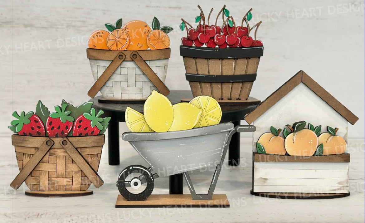 Apple Basket, Bushel Basket, Crate, Wagon, House, Witch Cauldron  and Words