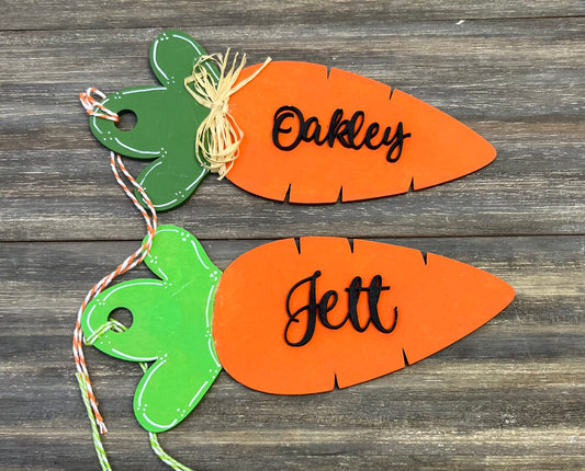 Carrot Easter Basket Tag