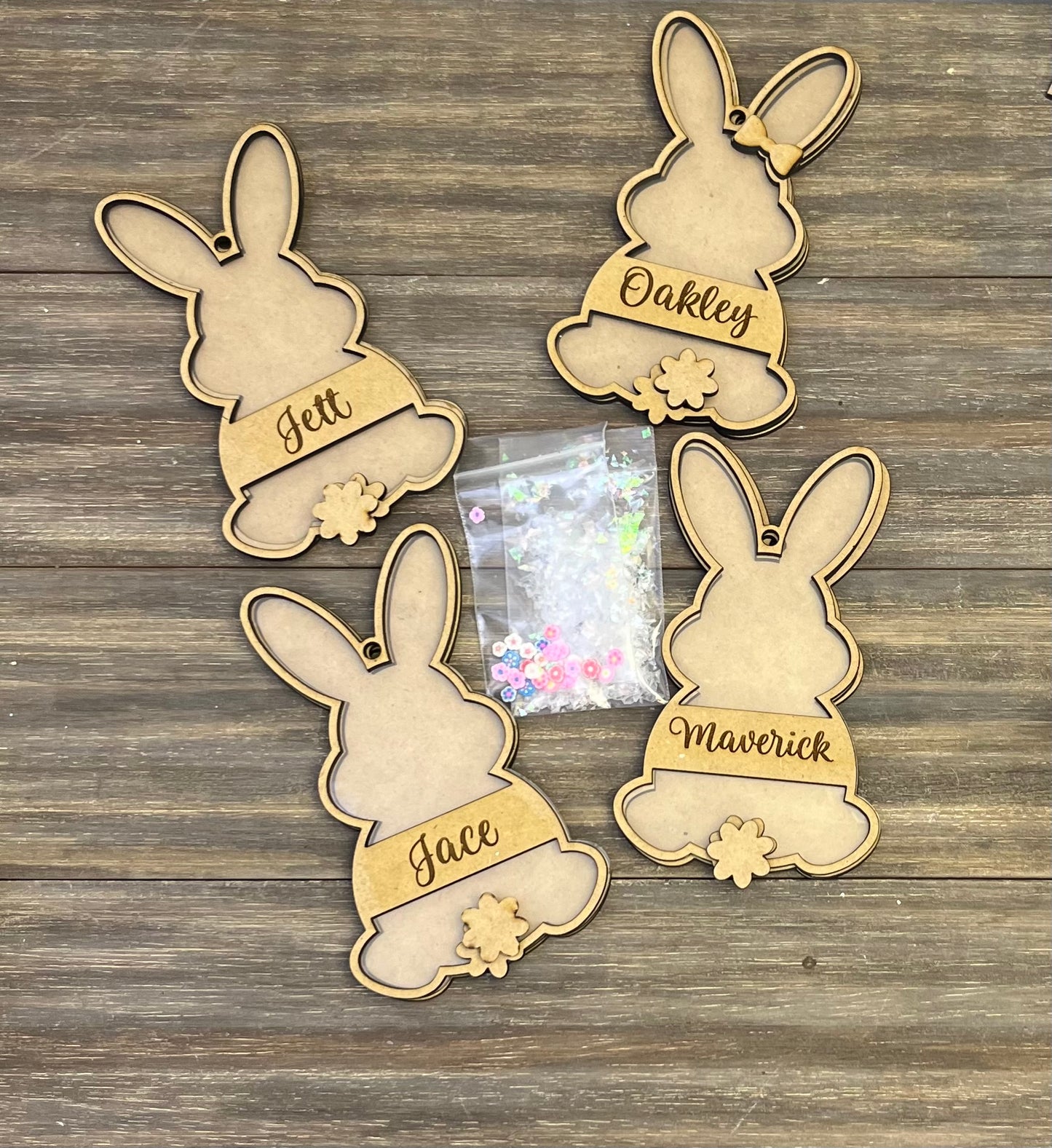 Bunny Shaker Easter Basket Tag