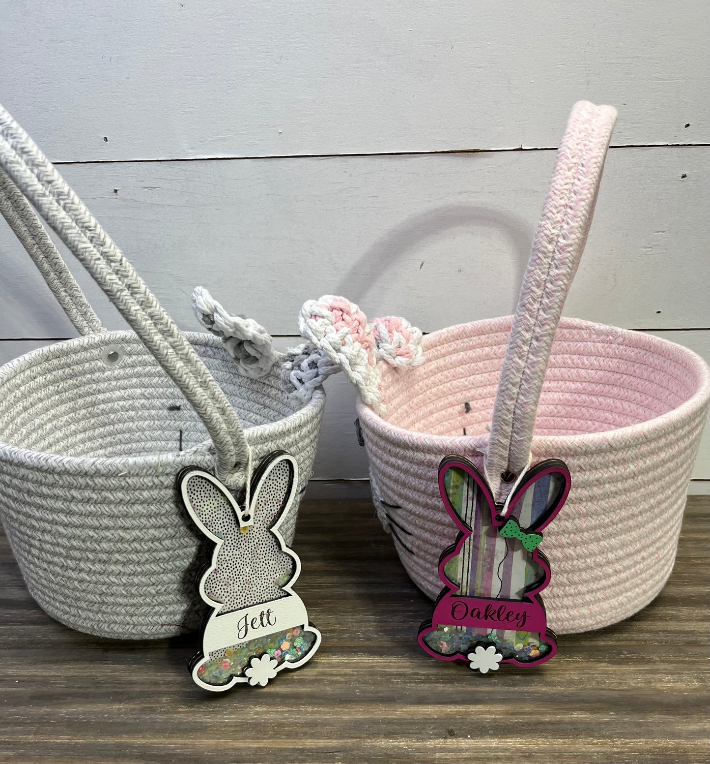 Bunny Shaker Easter Basket Tag