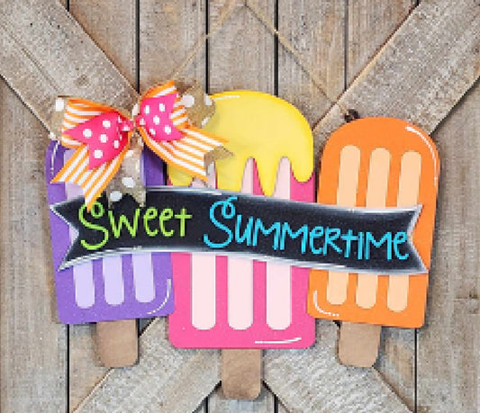 Sweet Summertime Popsicle Door Hanger/sign