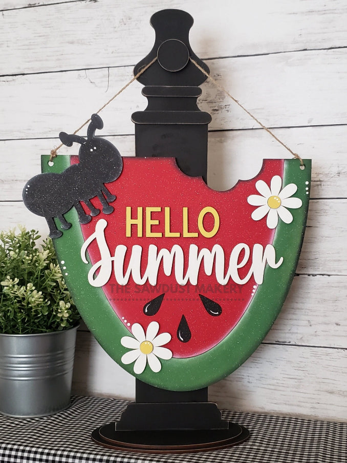 WATERMELON HELLO SUMMER DOOR HANGER