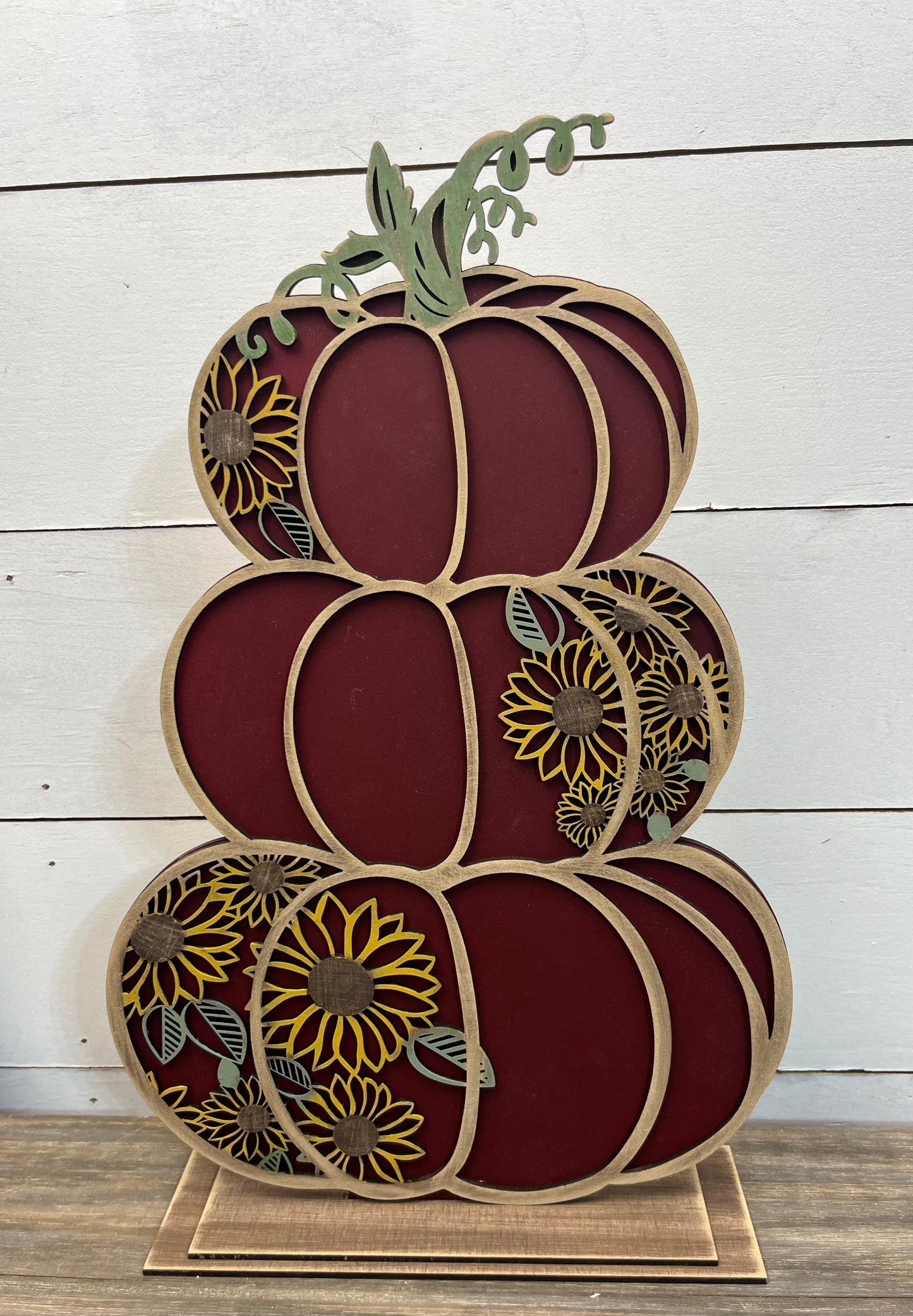 SUNFLOWER STACKED PUMPKIN