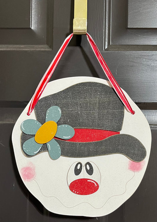 ANGEL TREE DOOR HANGER SNOWMAN