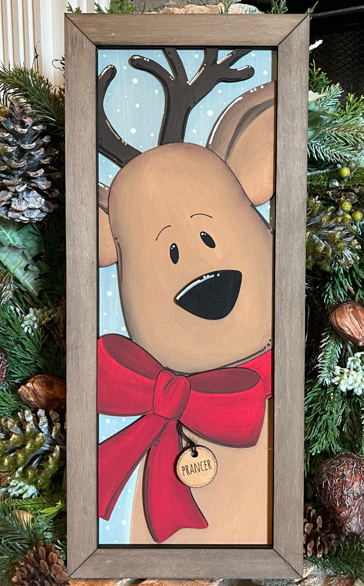 REINDEER WOOD SIGN