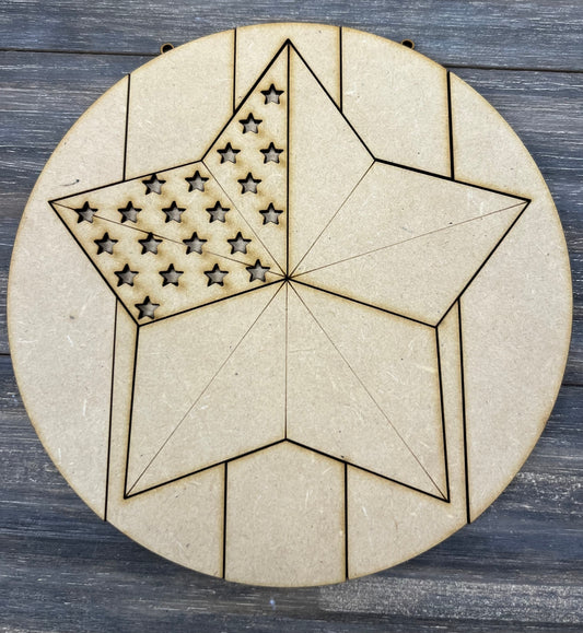 PATRIOTIC STAR DOOR HANGER