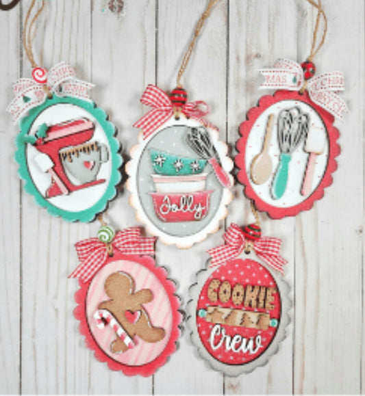 BAKING SPIRITS BRIGHT CHRISTMAS ORNAMENTS