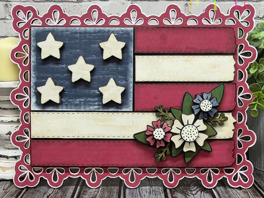 FLORAL LACE FLAG