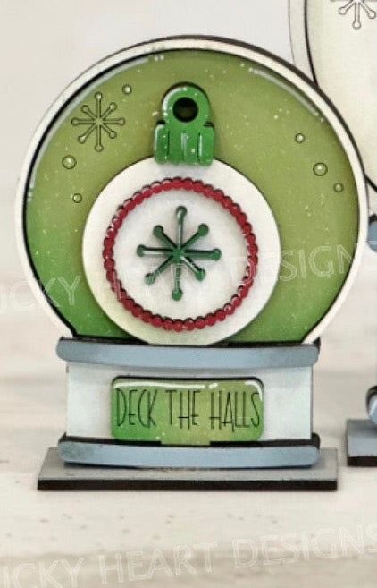 SNOW GLOBE  BUBBLEGUM MACHINE AND HOME SIGN