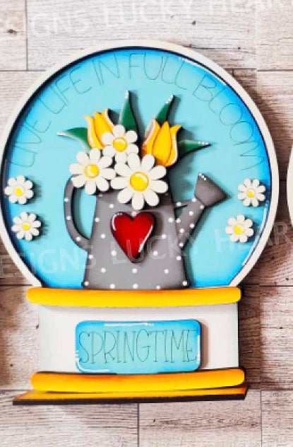 SNOW GLOBE  BUBBLEGUM MACHINE AND HOME SIGN