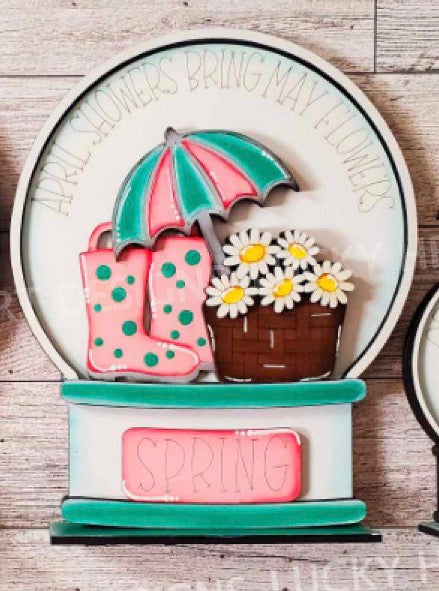 SNOW GLOBE  BUBBLEGUM MACHINE AND HOME SIGN