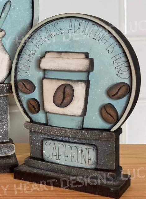 SNOW GLOBE  BUBBLEGUM MACHINE AND HOME SIGN