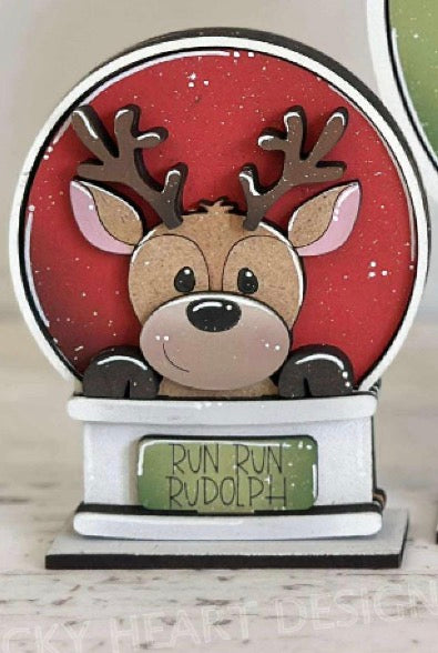 SNOW GLOBE  BUBBLEGUM MACHINE AND HOME SIGN