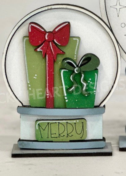 SNOW GLOBE  BUBBLEGUM MACHINE AND HOME SIGN