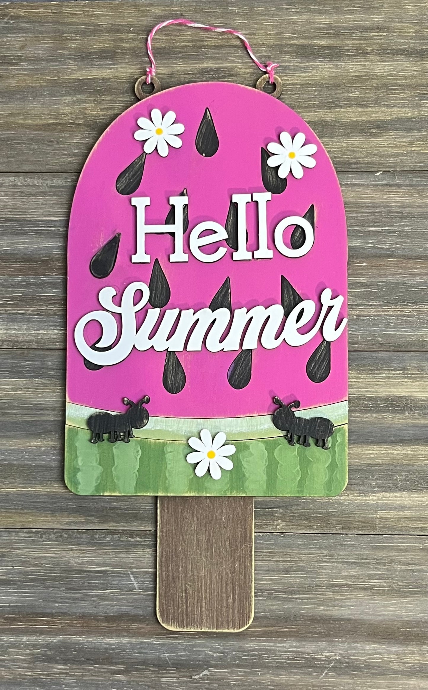 Watermelon Popsicle Sign/door hanger