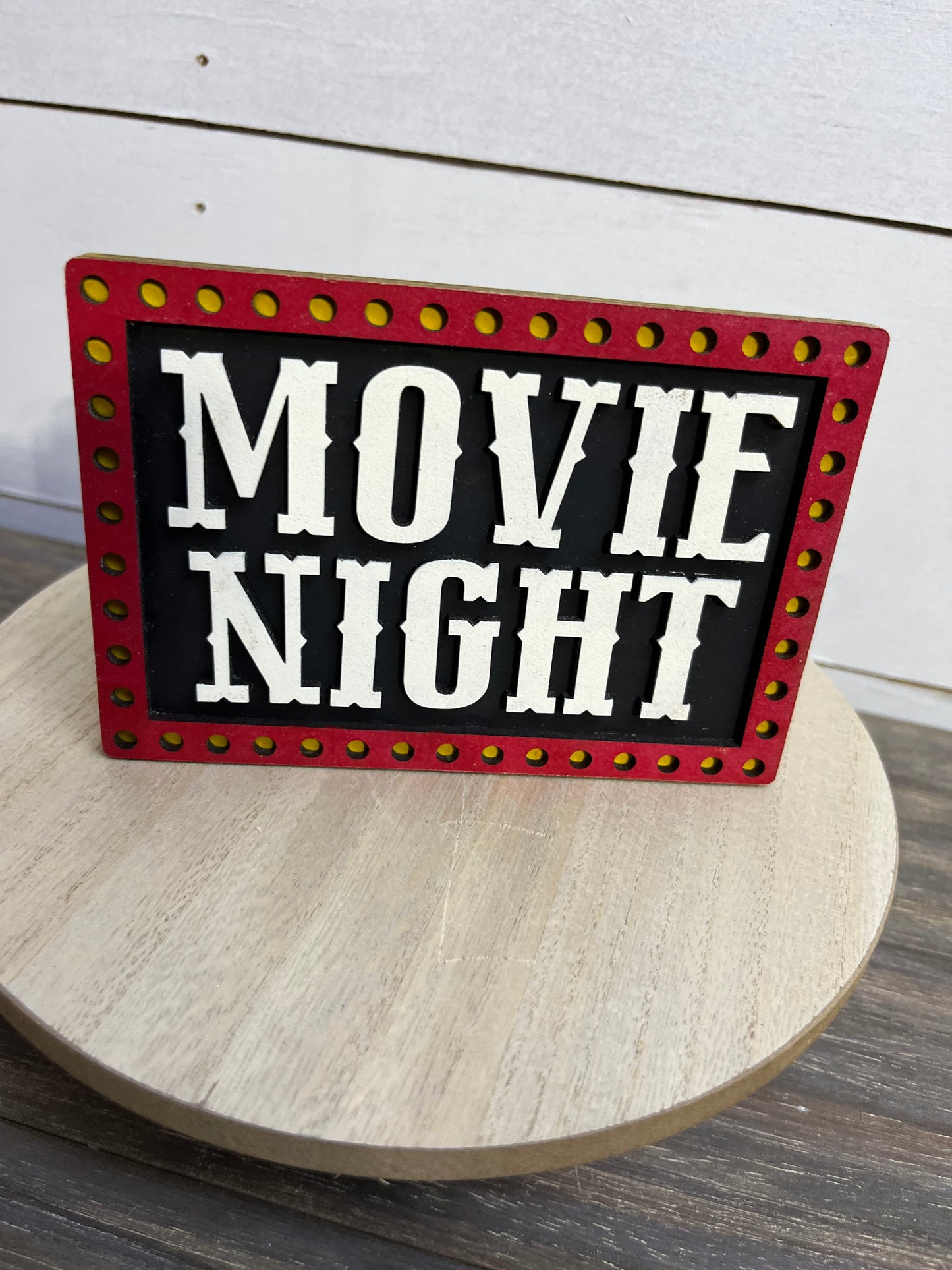 Popcorn Movie Night Tiered Tray