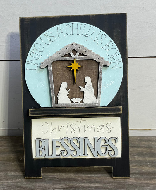 Interchangeable Sandwich Board Nativity Set