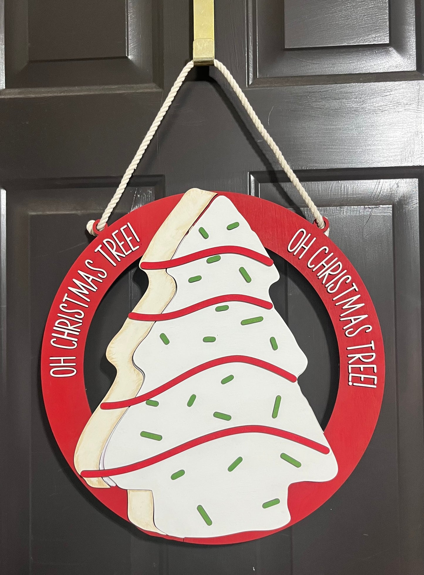 Christmas Tree Cake Doorhanger