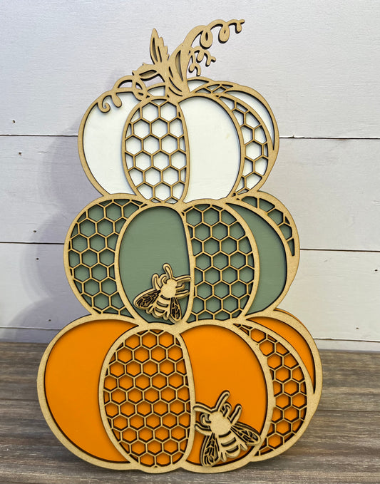 Bee Stacked Pumpkin