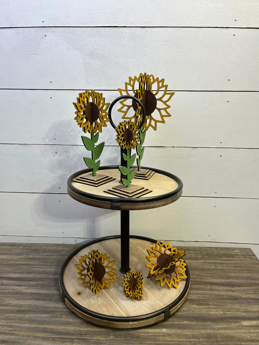 3-D Sunflowers