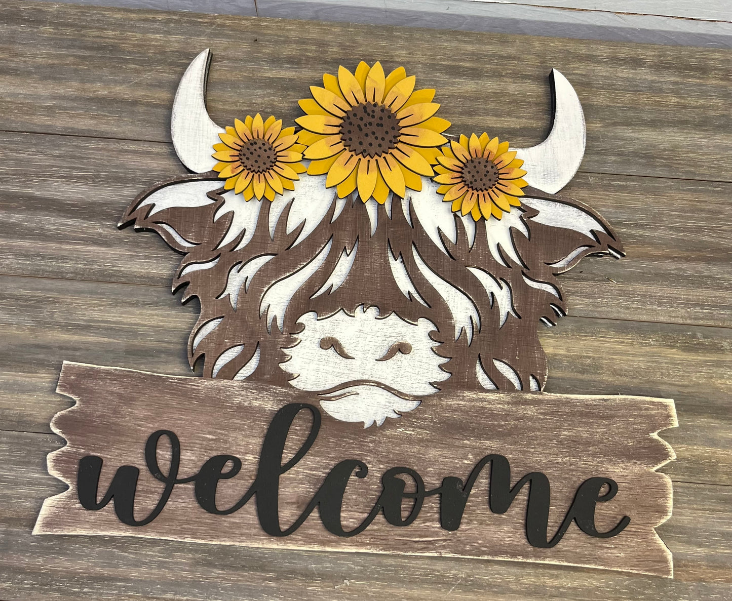 Highland Cow Door Hanger