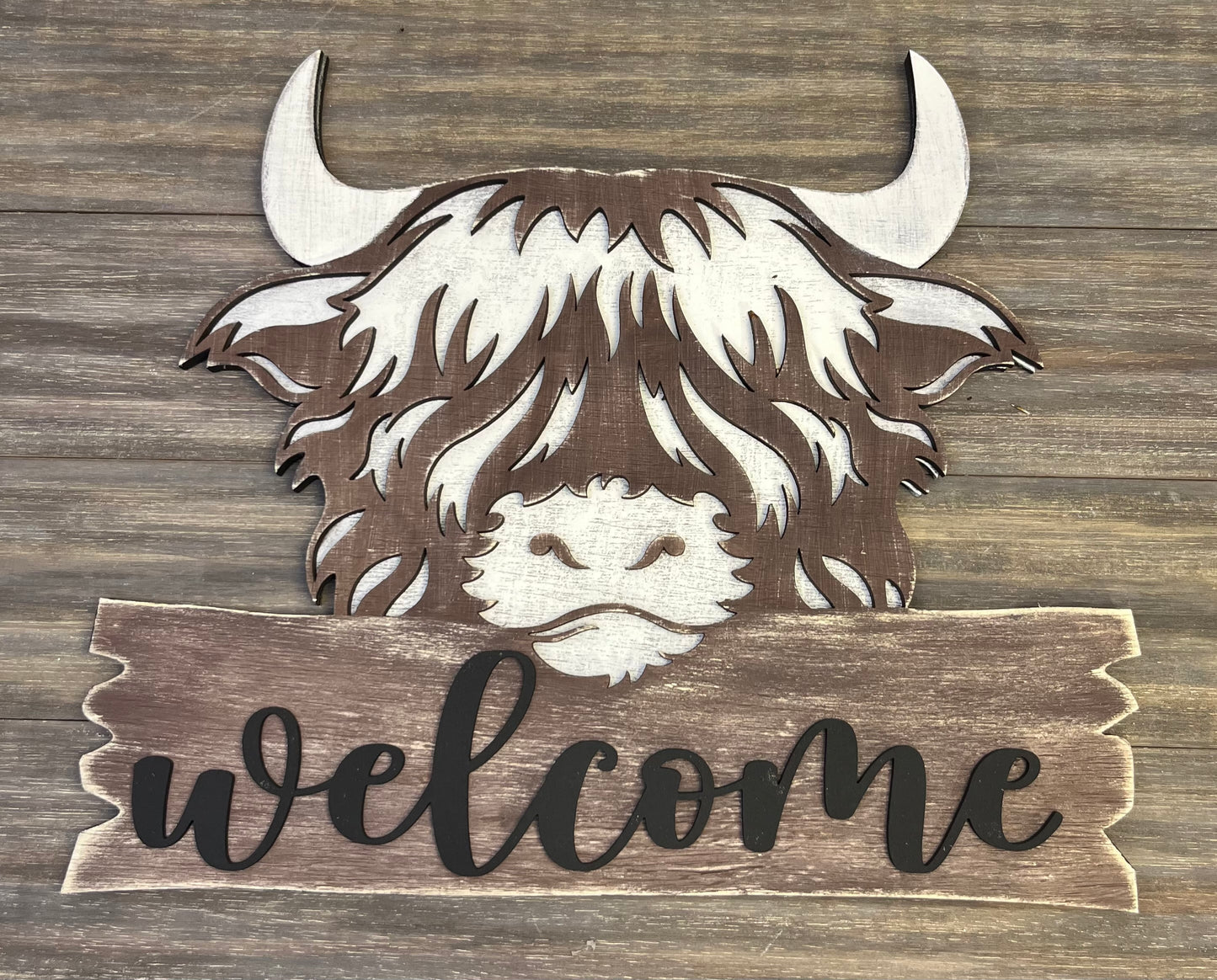 Highland Cow Door Hanger