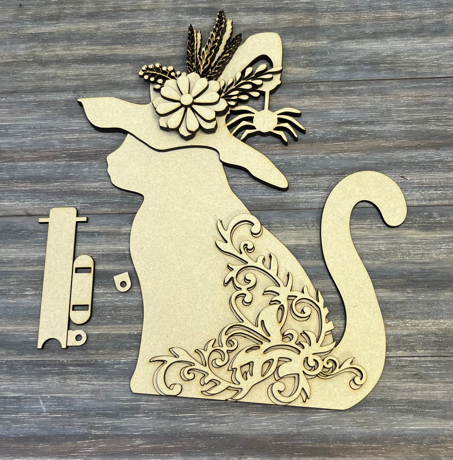 FLORAL FALL WITCH CAT