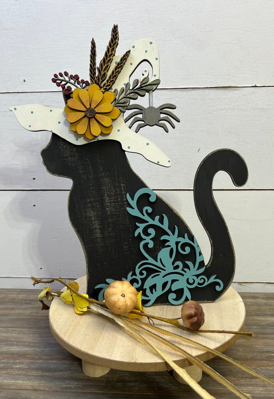 FLORAL FALL WITCH CAT